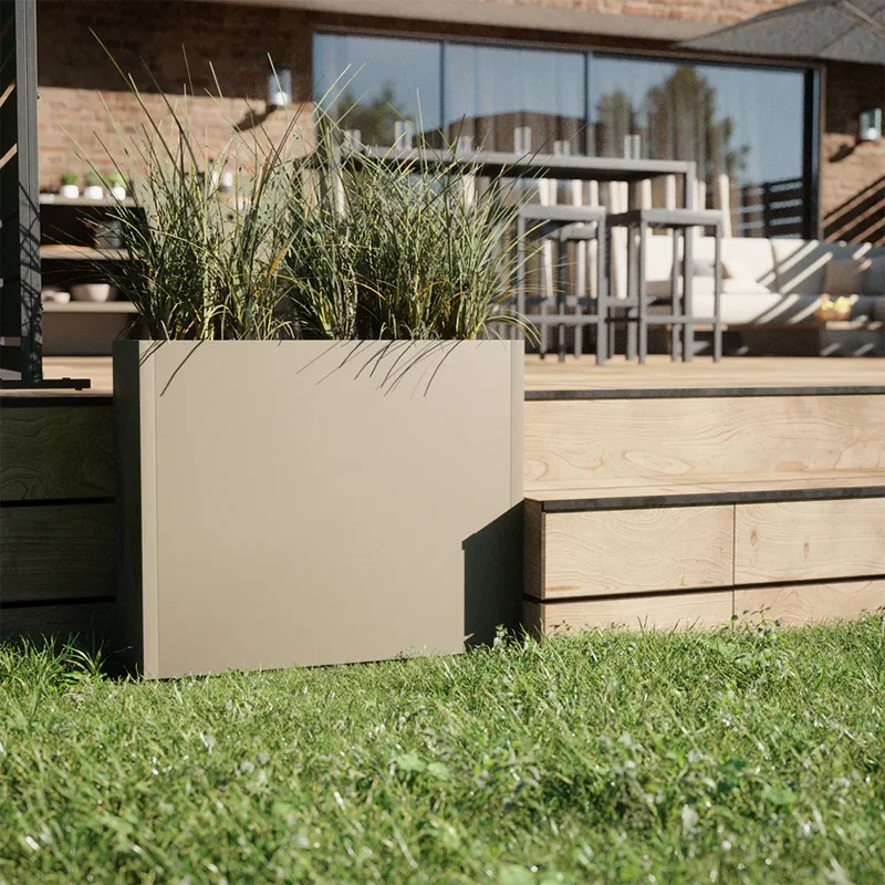 Rectangular Outdoor Planter with Drainage Holes
