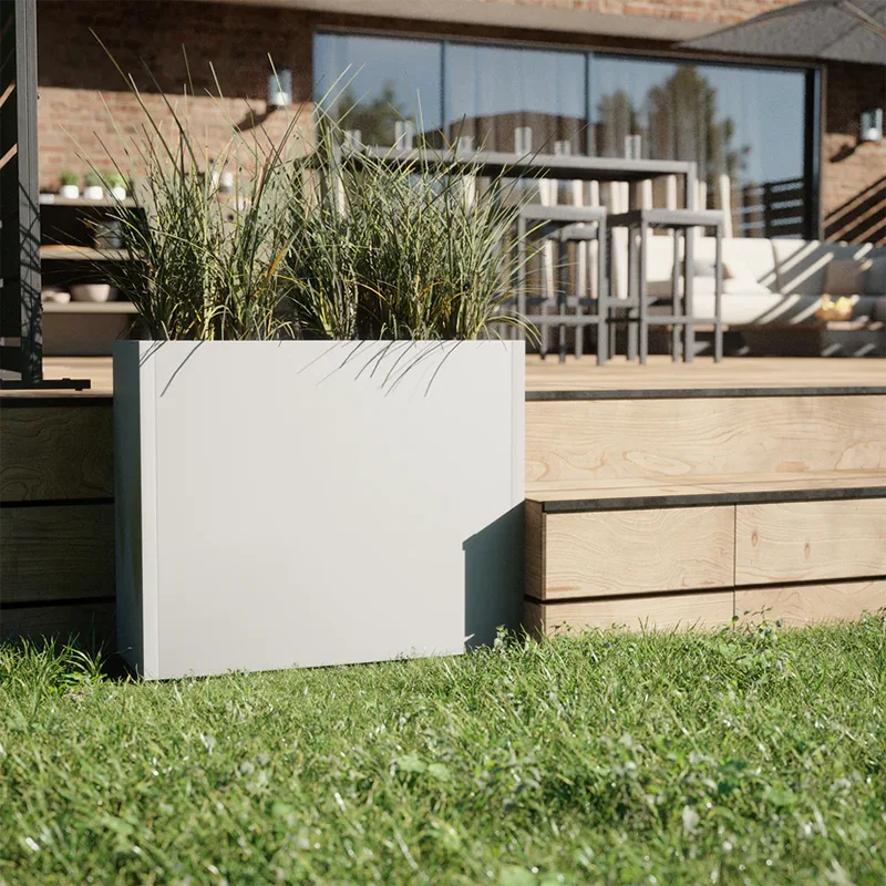 Rectangular Outdoor Planter with Drainage Holes