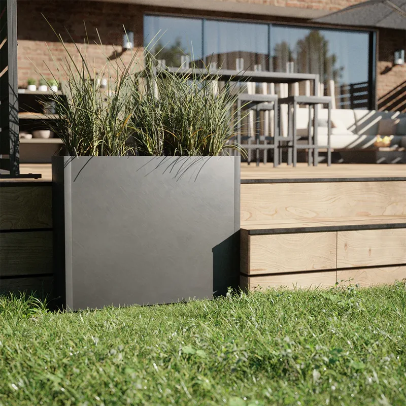 Rectangular Outdoor Planter with Drainage Holes